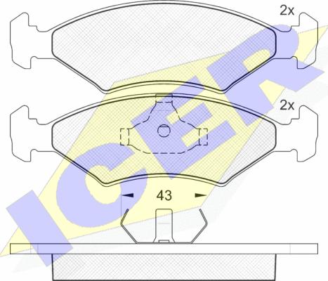 Icer 180329 - Set placute frana,frana disc aaoparts.ro