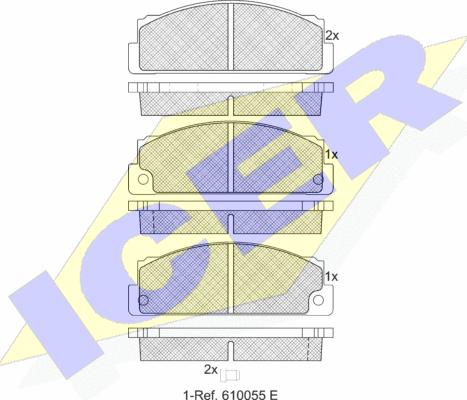 Icer 180240 - Set placute frana,frana disc aaoparts.ro