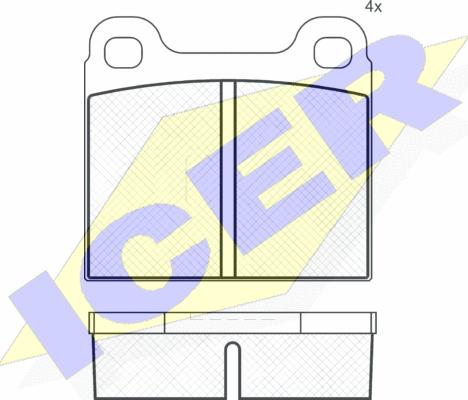 Icer 180219 - Set placute frana,frana disc aaoparts.ro