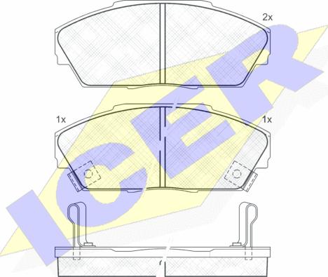Icer 180704 - Set placute frana,frana disc aaoparts.ro