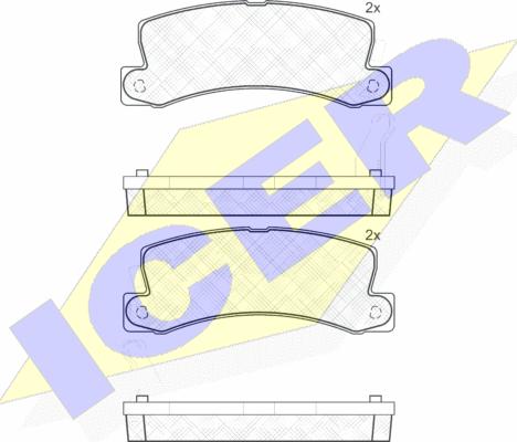 Icer 180734 - Set placute frana,frana disc aaoparts.ro