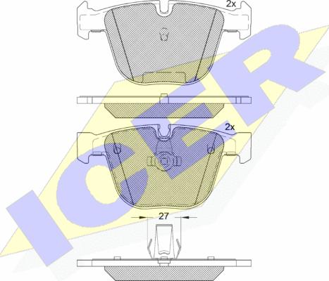 Icer 181949 - Set placute frana,frana disc aaoparts.ro