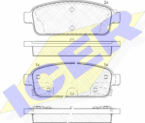 Icer 181943 - Set placute frana,frana disc aaoparts.ro