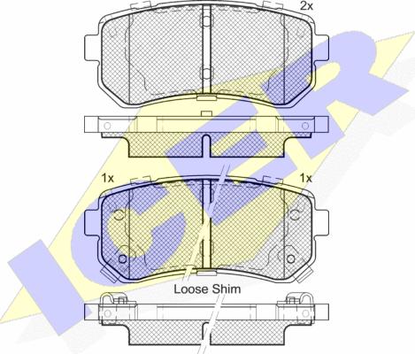 Icer 181955 - Set placute frana,frana disc aaoparts.ro
