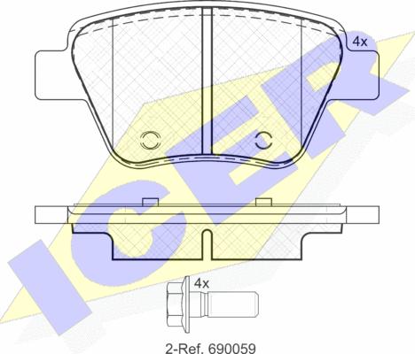 Icer 181967 - Set placute frana,frana disc aaoparts.ro