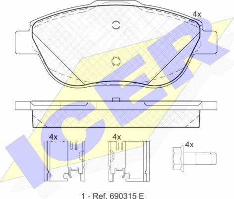 Icer 181925-201 - Set placute frana,frana disc aaoparts.ro