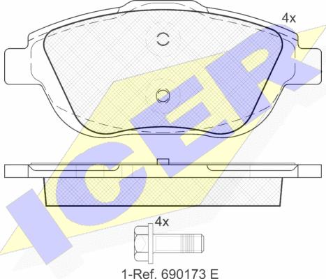 Icer 181925 - Set placute frana,frana disc aaoparts.ro