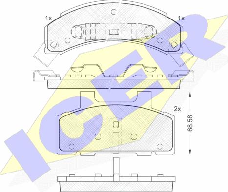 Icer 181414 - Set placute frana,frana disc aaoparts.ro