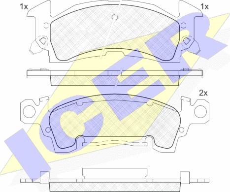 Icer 181415 - Set placute frana,frana disc aaoparts.ro