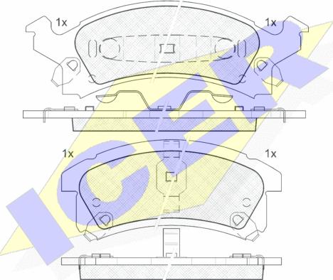 Icer 181413 - Set placute frana,frana disc aaoparts.ro