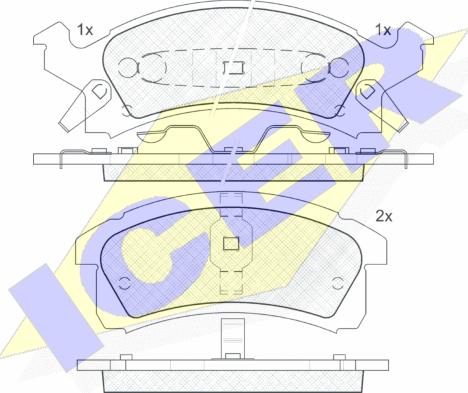 Icer 181412 - Set placute frana,frana disc aaoparts.ro
