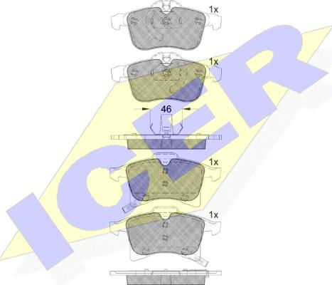 Icer 181592 - Set placute frana,frana disc aaoparts.ro
