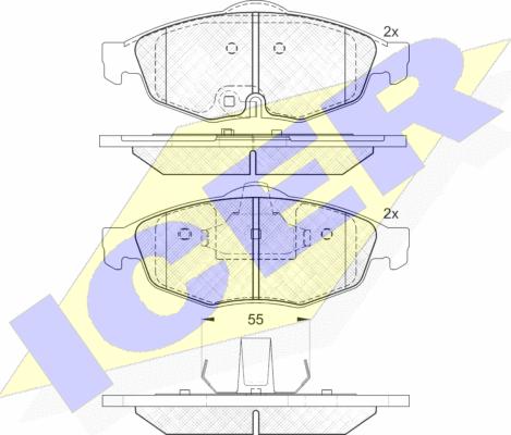 Icer 181559 - Set placute frana,frana disc aaoparts.ro