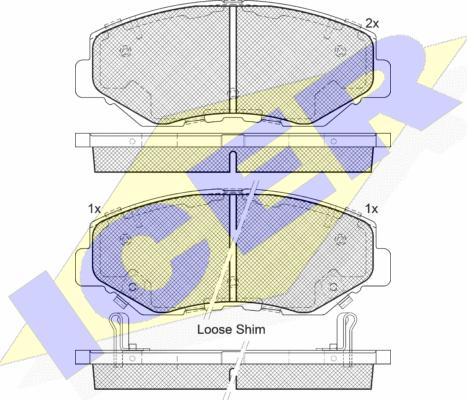 Icer 181558 - Set placute frana,frana disc aaoparts.ro