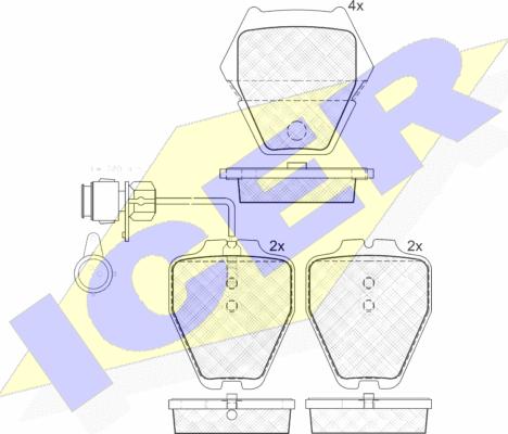 Icer 181565 - Set placute frana,frana disc aaoparts.ro