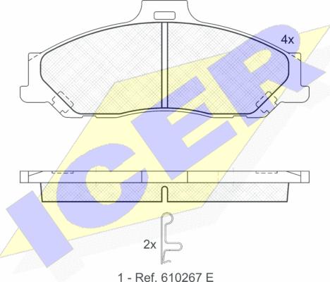 Icer 181580 - Set placute frana,frana disc aaoparts.ro