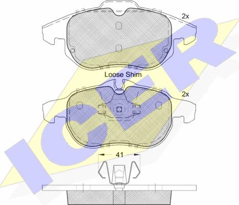 Icer 181536-400 - Set placute frana,frana disc aaoparts.ro