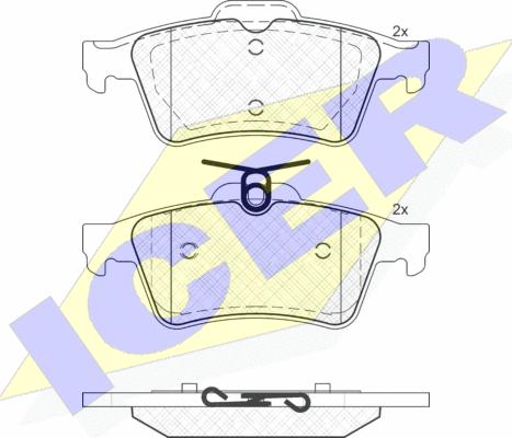 Icer 181651 - Set placute frana,frana disc aaoparts.ro