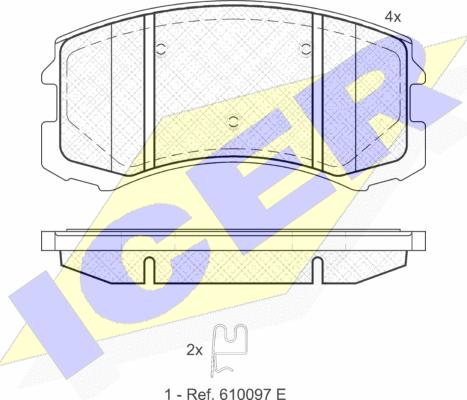 Icer 181618 - Set placute frana,frana disc aaoparts.ro