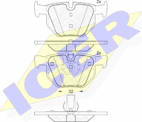 Icer 181685-202 - Set placute frana,frana disc aaoparts.ro