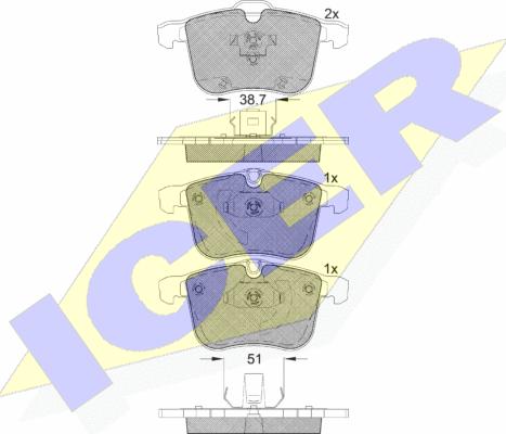 Icer 181681 - Set placute frana,frana disc aaoparts.ro