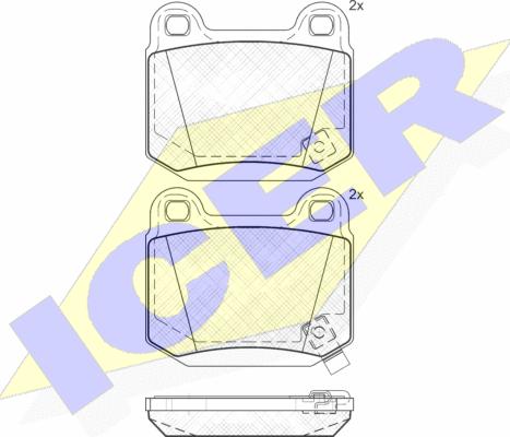 Icer 181634 - Set placute frana,frana disc aaoparts.ro