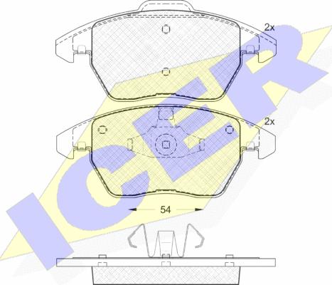 Icer 181637 - Set placute frana,frana disc aaoparts.ro