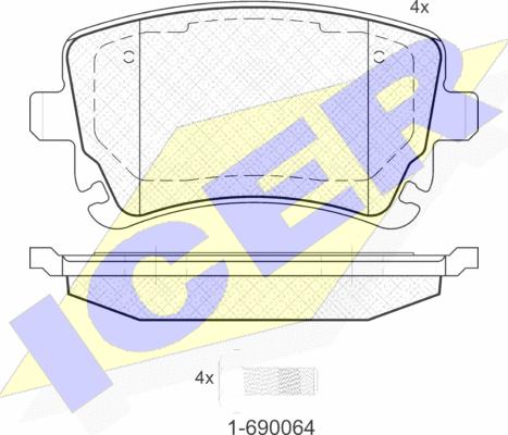 Icer 181674-204 - Set placute frana,frana disc aaoparts.ro