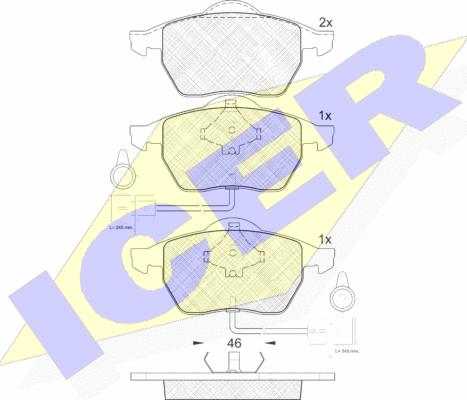 Icer 181191 - Set placute frana,frana disc aaoparts.ro