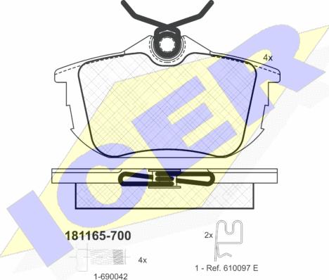 Icer 181165-700 - Set placute frana,frana disc aaoparts.ro