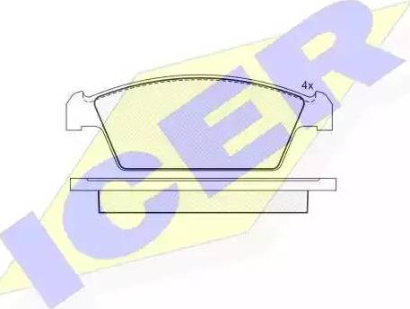 Icer 181134 - Set placute frana,frana disc aaoparts.ro