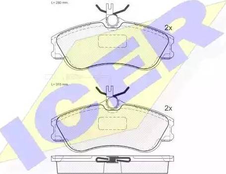Icer 181136 - Set placute frana,frana disc aaoparts.ro