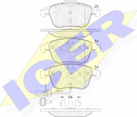 Icer 181864 - Set placute frana,frana disc aaoparts.ro