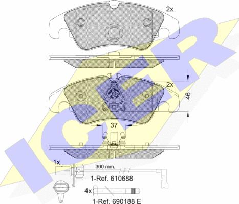 Icer 181862-202 - Set placute frana,frana disc aaoparts.ro
