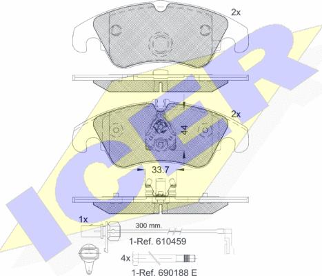 Icer 181862 - Set placute frana,frana disc aaoparts.ro