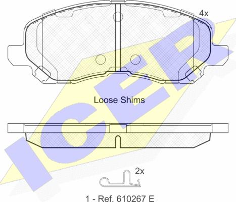 Icer 181806 - Set placute frana,frana disc aaoparts.ro