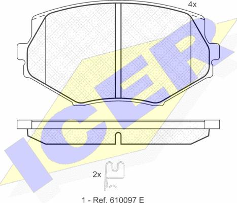 Icer 181818 - Set placute frana,frana disc aaoparts.ro