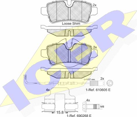 Icer 181812-067 - Set placute frana,frana disc aaoparts.ro
