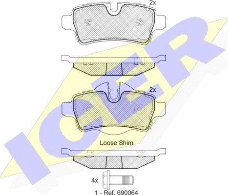 Icer 181812 - Set placute frana,frana disc aaoparts.ro