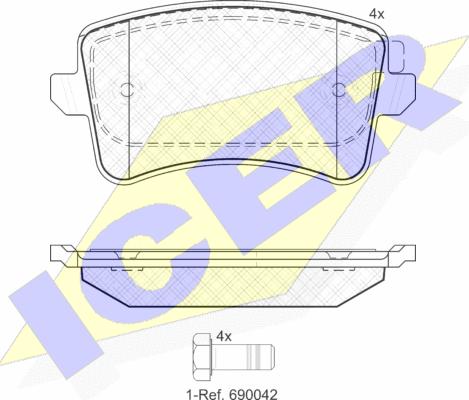 Icer 181835 - Set placute frana,frana disc aaoparts.ro