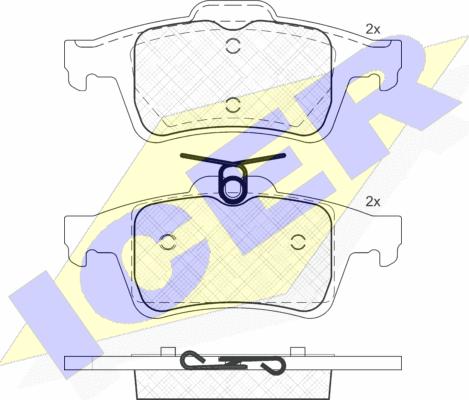Icer 181825 - Set placute frana,frana disc aaoparts.ro