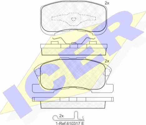 Icer 181342 - Set placute frana,frana disc aaoparts.ro