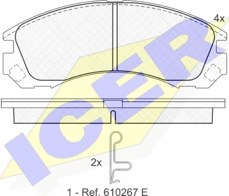 Icer 181358 - Set placute frana,frana disc aaoparts.ro