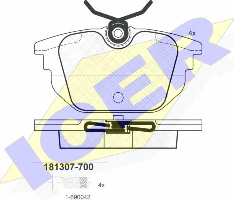 Icer 181307-700 - Set placute frana,frana disc aaoparts.ro