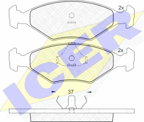 Icer 181215 - Set placute frana,frana disc aaoparts.ro