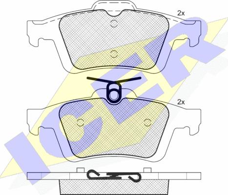 Icer 181744-396 - Set placute frana,frana disc aaoparts.ro