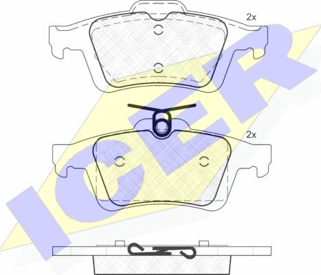 Icer 181744 - Set placute frana,frana disc aaoparts.ro