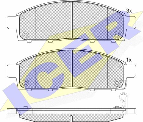 Icer 181784 - Set placute frana,frana disc aaoparts.ro