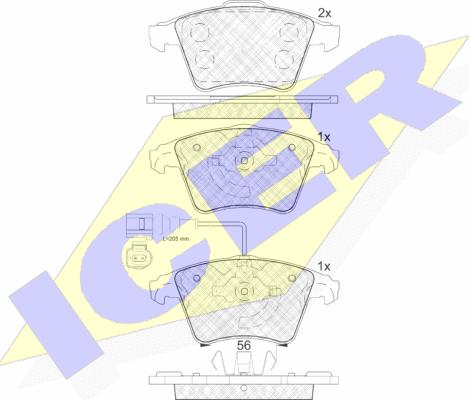 Icer 181779 - Set placute frana,frana disc aaoparts.ro