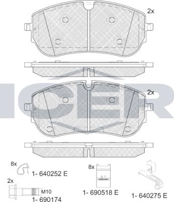 Icer 182451-208 - Set placute frana,frana disc aaoparts.ro